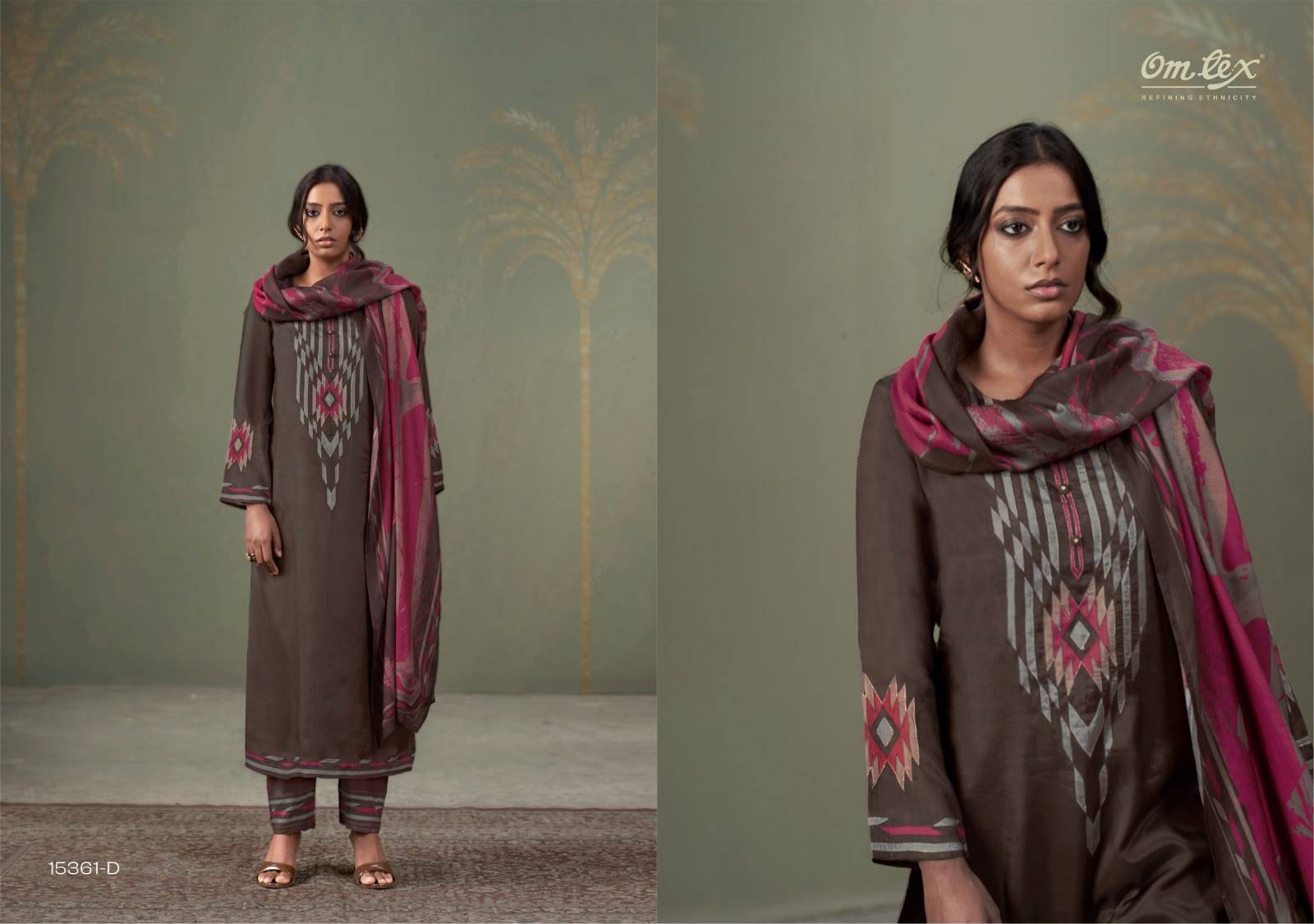 ADARA By OMTEX 15361A To 15361D Series Stylish Beautiful Colourful MUSLIN SILK Dresses At Wholesale Price